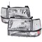 Spec-D Tuning 92-96 Ford F150 Hdlghts- w/ Bumper Lts & Corner Lts, 2LBCLH-F15092-RS 2LBCLH-F15092-RS - alternate 1